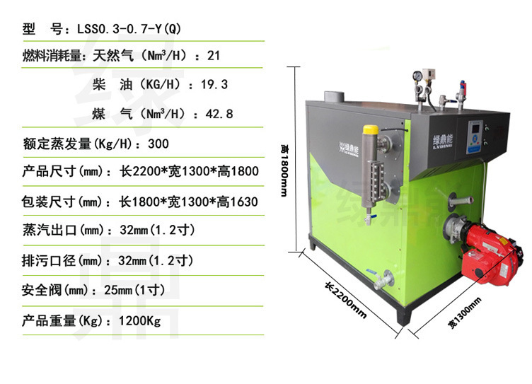 (綠)300kg燃油燃氣蒸汽發(fā)生器詳情頁（綠鼎能源）2017
