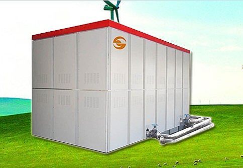 煙臺卓越1000kw10萬平米學校煤改電專用，固體蓄熱電鍋爐